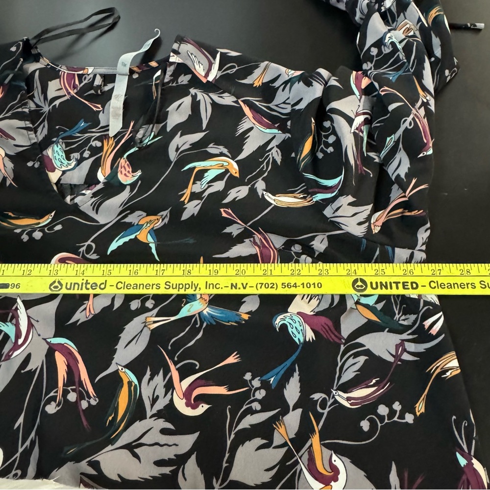 Melissa McCarthy Seven 7 High Low Tunic Shirt Long Sleeve Birds Size 2X Swallows - Picture 5 of 14
